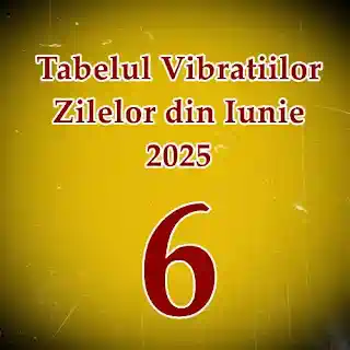 Numerologie Tabelul vibratiilorr Zilelor din Iunie 2025