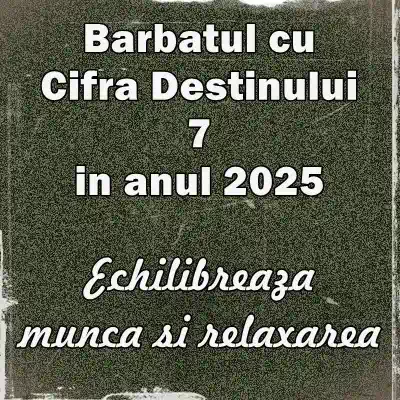 numerologie barbatul cu cifra destinului 7 in 2025
